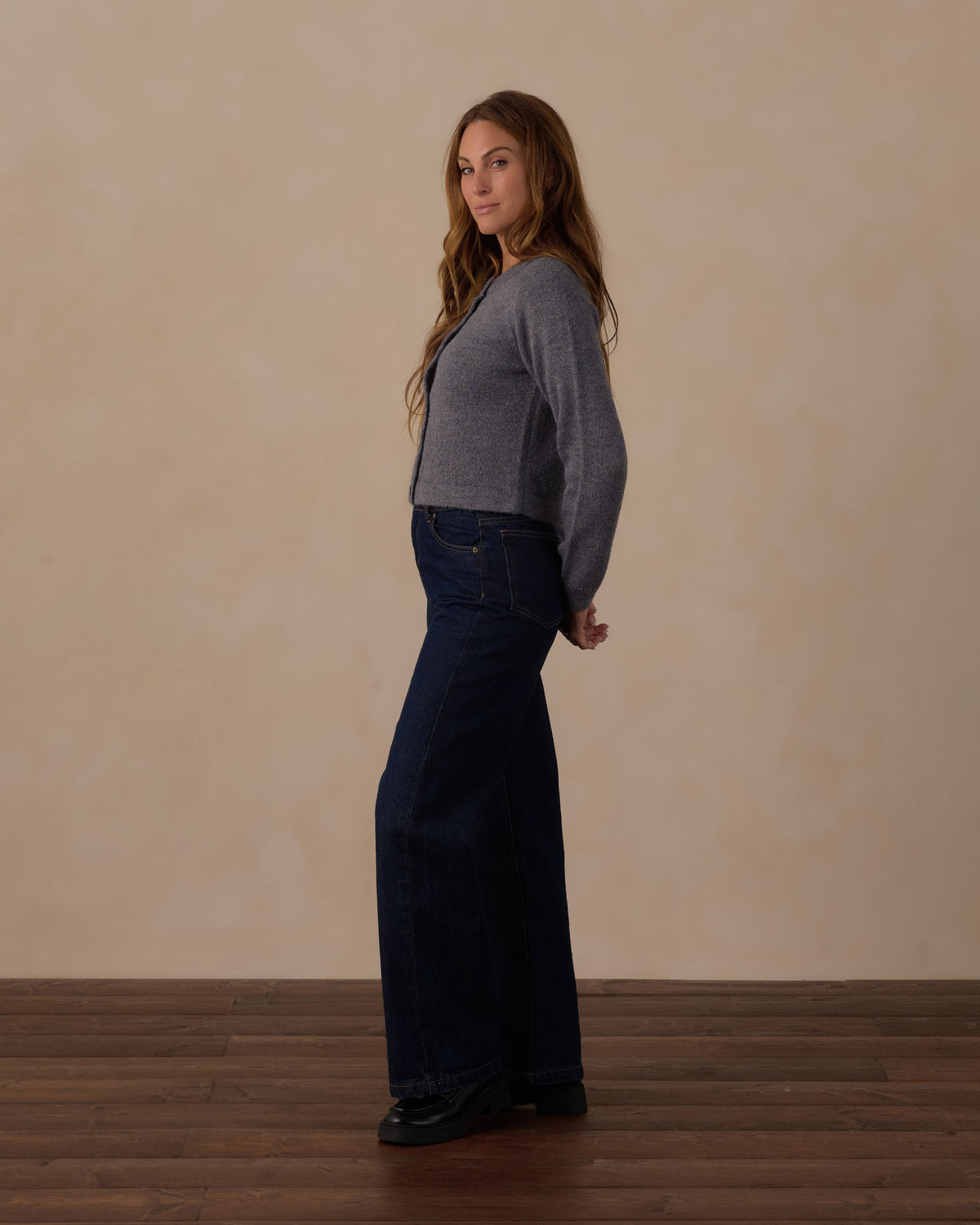 Fuzzy Cardigan- Midnight