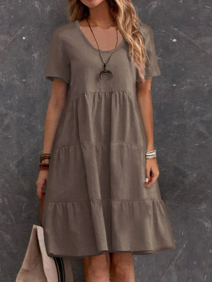 Summer New Women's Casual Dresses  Women Elegant Vestidos Midi  Kadın Elbisesi Yazlık Платье Летнее Женское Robe