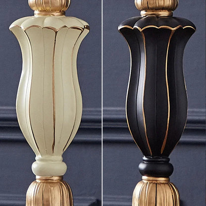Traditional Elegant Fabric Shade Desk Lamp with Floral Design - 54cm High, Multiple Color Options