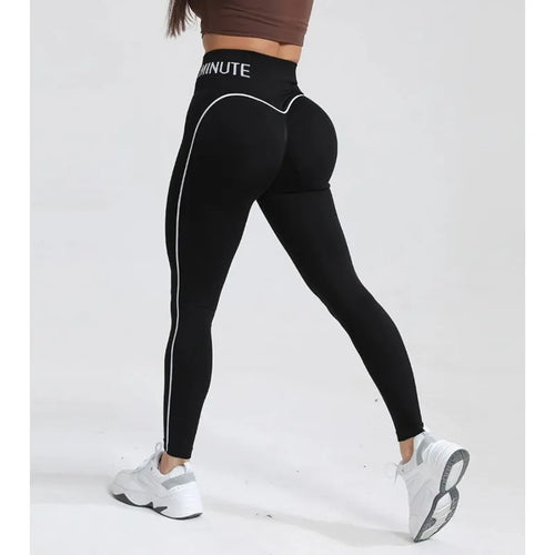 Seamless High Gym Waist Women Yoga Pants Color Contrast Sports Legging Hip Lift Gym Fitness Tights Quick Dry Workout Pants