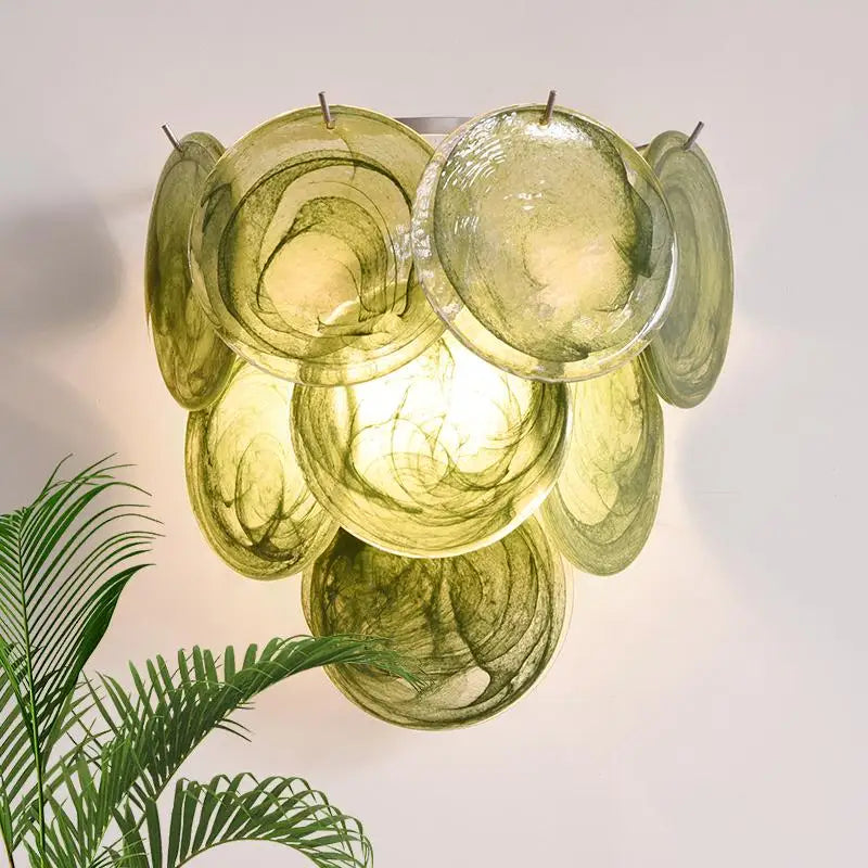 Elegant Murano Glass Wall Lamp - Handmade French Style Dimmable LED with Colorful Design