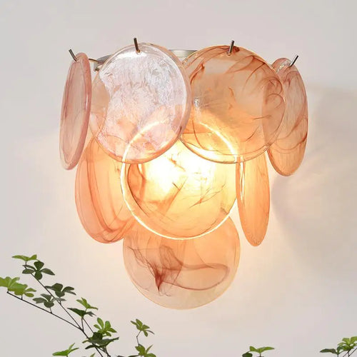Elegant Murano Glass Wall Lamp - Handmade French Style Dimmable LED with Colorful Design