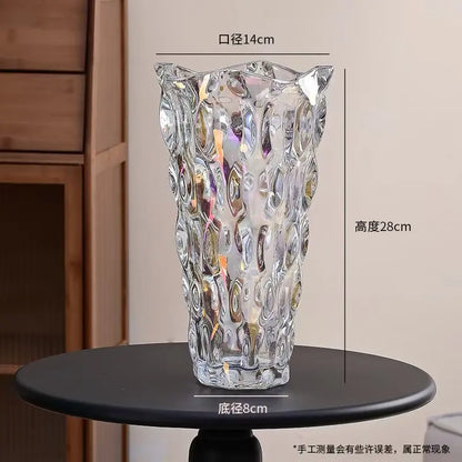 Luxury Crystal Vase With Footed Design - Elegant Tabletop Decor in 13 Stunning Variants