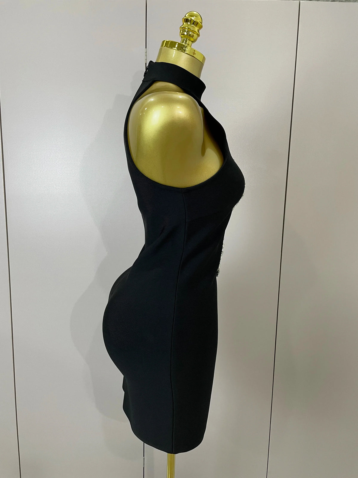 2025 New Arrived Shinning Crystal Sexy Off the Shoulder Bodycon Bandage Mini Dress Women Nightclub Party Celebrate Birthday Wear