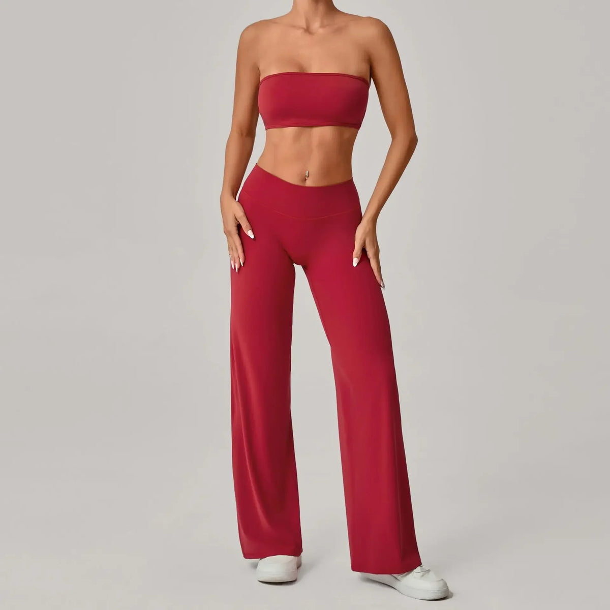 2PCS Pad Yoga Set Women Yoga Pant Workout Tracksuit Sportswear Gym High Waist Straight Leg Bottoms Fitness Bta Sports Suit XP01