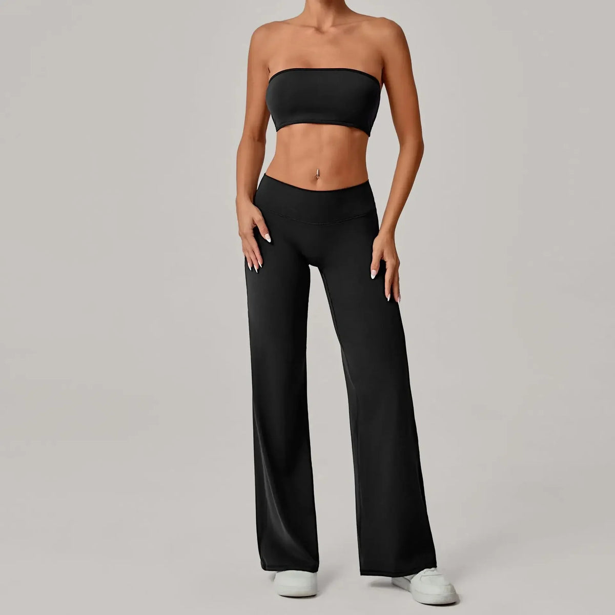 2PCS Pad Yoga Set Women Yoga Pant Workout Tracksuit Sportswear Gym High Waist Straight Leg Bottoms Fitness Bta Sports Suit XP01