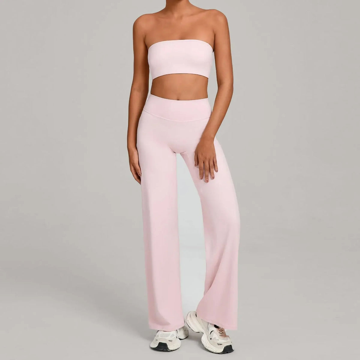 2PCS Pad Yoga Set Women Yoga Pant Workout Tracksuit Sportswear Gym High Waist Straight Leg Bottoms Fitness Bta Sports Suit XP01