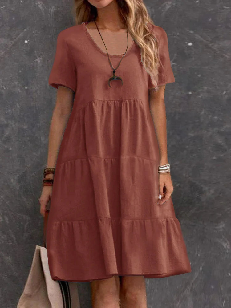 Summer New Women's Casual Dresses  Women Elegant Vestidos Midi  Kadın Elbisesi Yazlık Платье Летнее Женское Robe