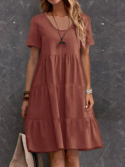 Summer New Women's Casual Dresses  Women Elegant Vestidos Midi  Kadın Elbisesi Yazlık Платье Летнее Женское Robe