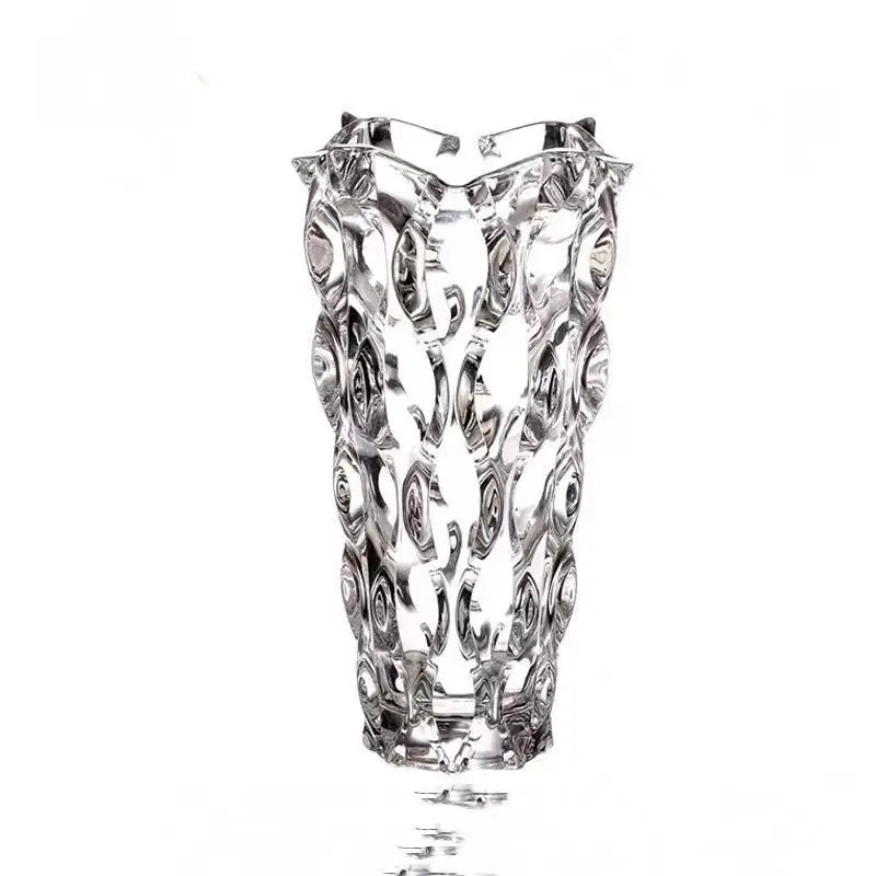 Luxury Crystal Vase With Footed Design - Elegant Tabletop Decor in 13 Stunning Variants