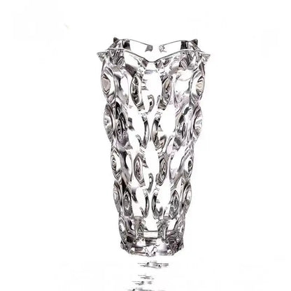 Luxury Crystal Vase With Footed Design - Elegant Tabletop Decor in 13 Stunning Variants