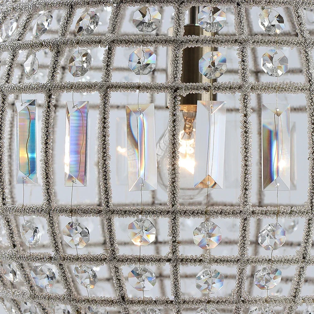Vintage Crystal Chandelier - Luxurious Retro Orb Design with Exquisite Glass Crystals