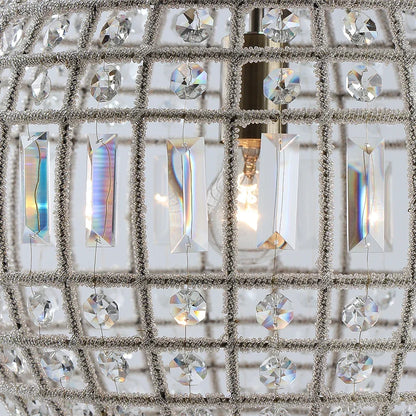 Vintage Crystal Chandelier - Luxurious Retro Orb Design with Exquisite Glass Crystals