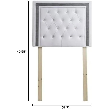 Adjustable Twin XL Headboard With Black Crystal Border - Modern Design, Easy Assembly, Padded Comfort