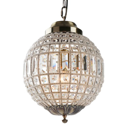 Vintage Crystal Chandelier - Luxurious Retro Orb Design with Exquisite Glass Crystals