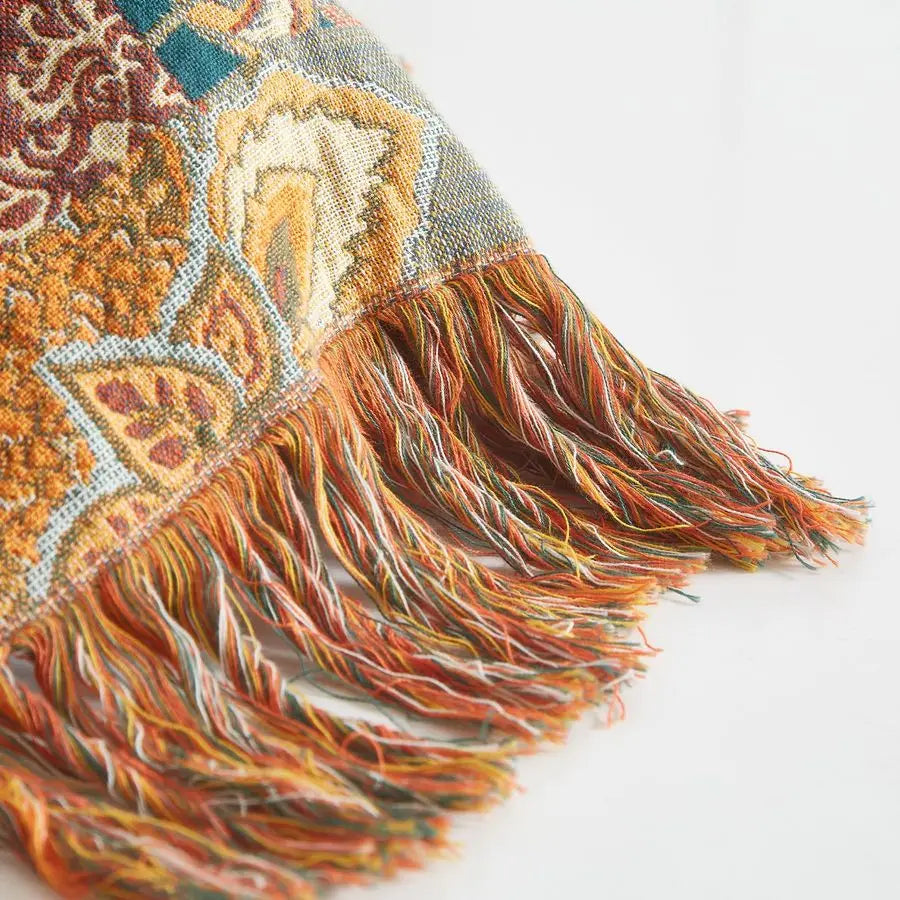 Reversible Throw Blanket 60" x 80" - Ultra Soft Floral Patchwork, All-Season Comfort