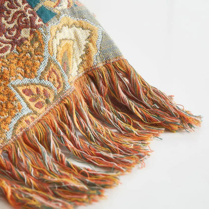Reversible Throw Blanket 60" x 80" - Ultra Soft Floral Patchwork, All-Season Comfort