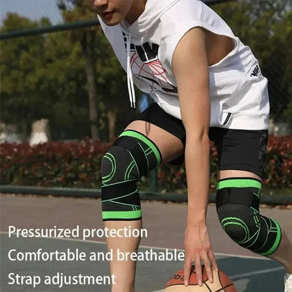 Knee Compressions Sleeve with Adjustable Straps for Running Working All Day