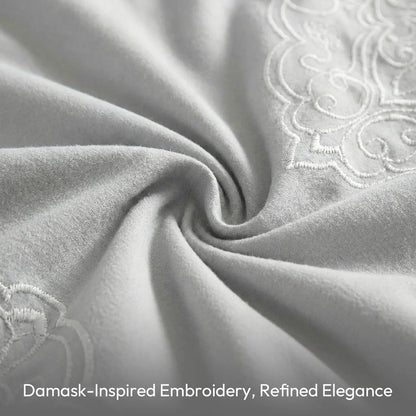 Queen/King Microfiber 6-Piece Comforter Set, Silver Medallion