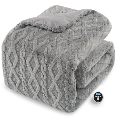 Queen 90x90 Heated Comforter with Dual-Zone Wireless Control, 6 Heat Levels & LCD Timer