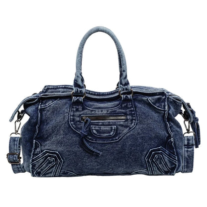 Large Capacity Women Denim Handbags Tote Bags High Quality Ladies Solid Shoulder Messenger Bags Casual Female Big Crossbody Bags