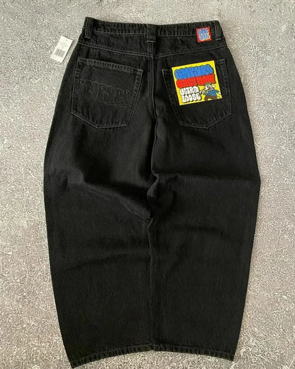 Y2k 2000s Clothes Baggy Jeans For Men  And Women Clothing Harajuku Fashion Retro Hip Hop Embroidery Trousers Woman Streetwear