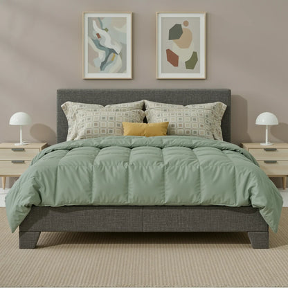 Upholstered Platform Bed with Adjustable Headboard, Modern Design, Noise-Free, No Box Spring Needed, Full/Queen/King