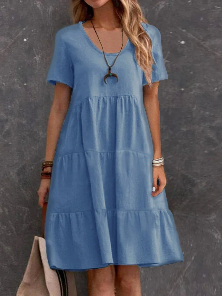 Summer New Women's Casual Dresses  Women Elegant Vestidos Midi  Kadın Elbisesi Yazlık Платье Летнее Женское Robe