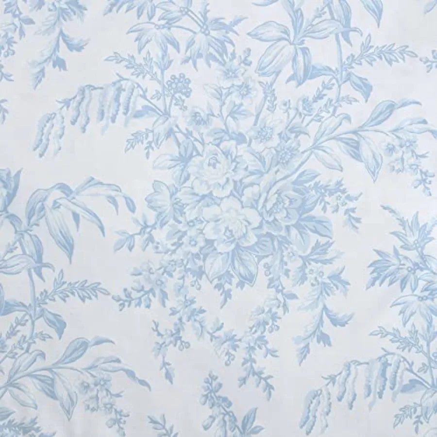 Bedford Blue Floral Comforter Set – Reversible Luxury Cotton Bedding