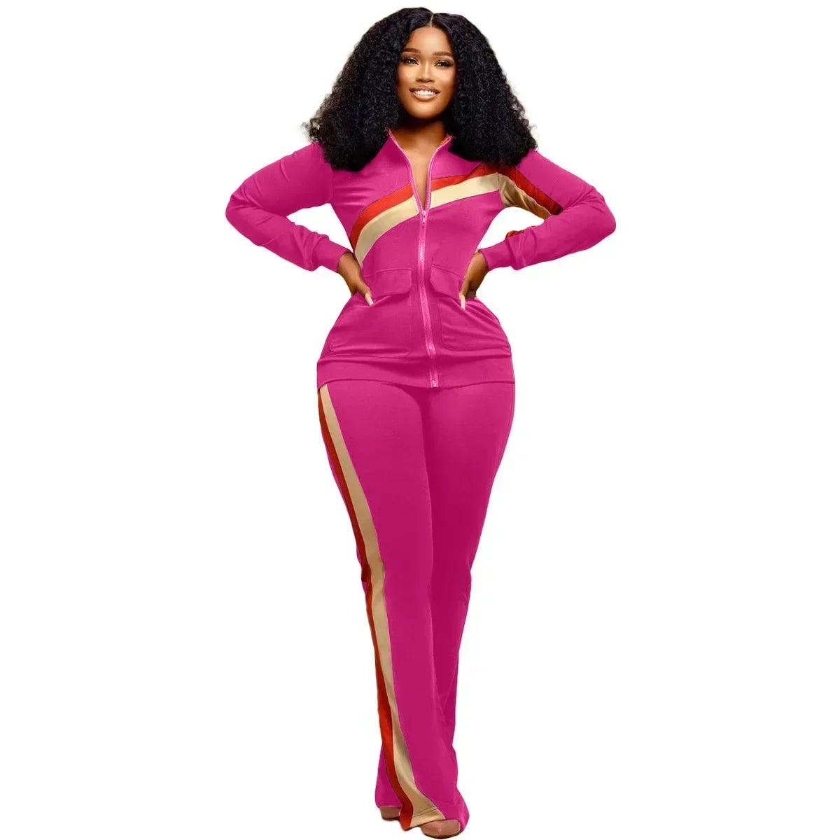 Tracksuit Women Pants Set Two Piece Set Autumn Winter Zipper Jacket Tops Suits Jogging Vintage Patchwork Outfits Y2k Streetwear