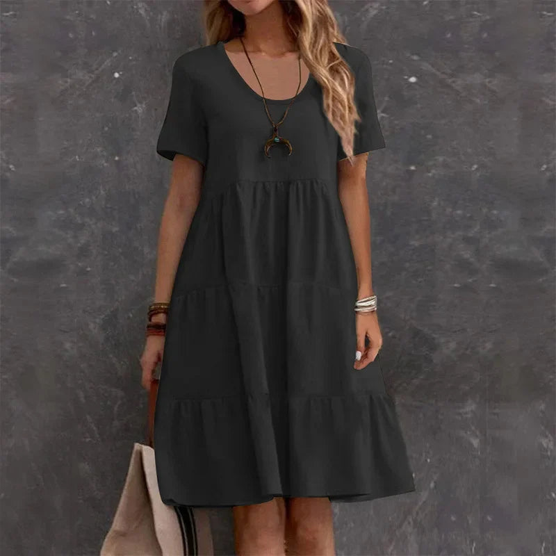 Summer New Women's Casual Dresses  Women Elegant Vestidos Midi  Kadın Elbisesi Yazlık Платье Летнее Женское Robe