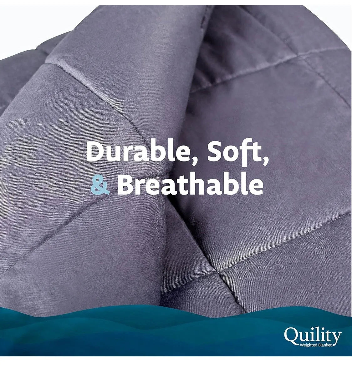 Quility 20 lb Queen Weighted Blanket, 60x80 Breathable Cotton Glass Bead Blanket for Adults