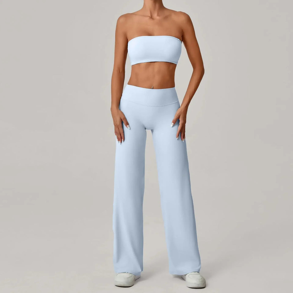 2PCS Pad Yoga Set Women Yoga Pant Workout Tracksuit Sportswear Gym High Waist Straight Leg Bottoms Fitness Bta Sports Suit XP01