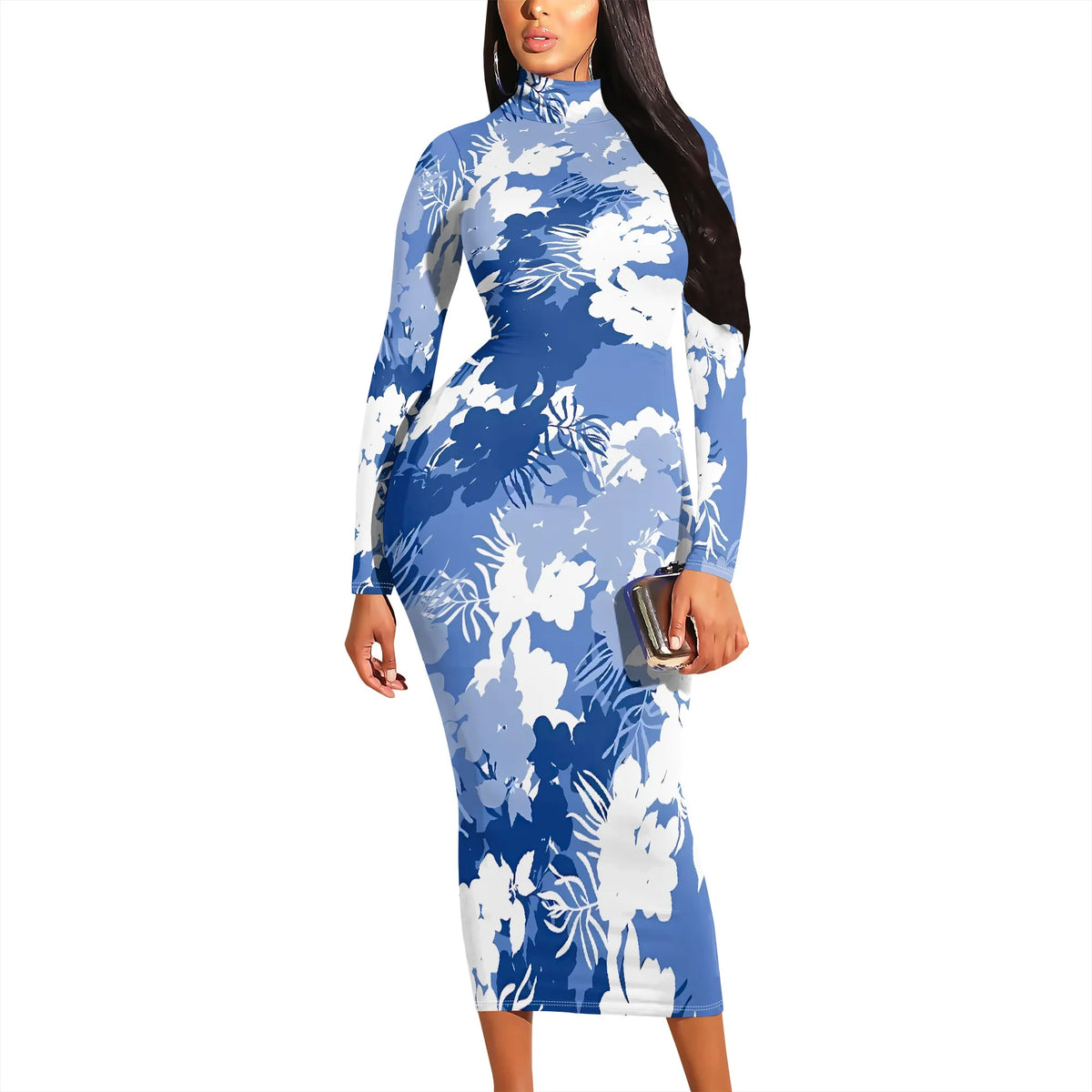 Pastel Leopard Print Bodycon Dress Long Sleeve Y2K Style for Music Festival or Party