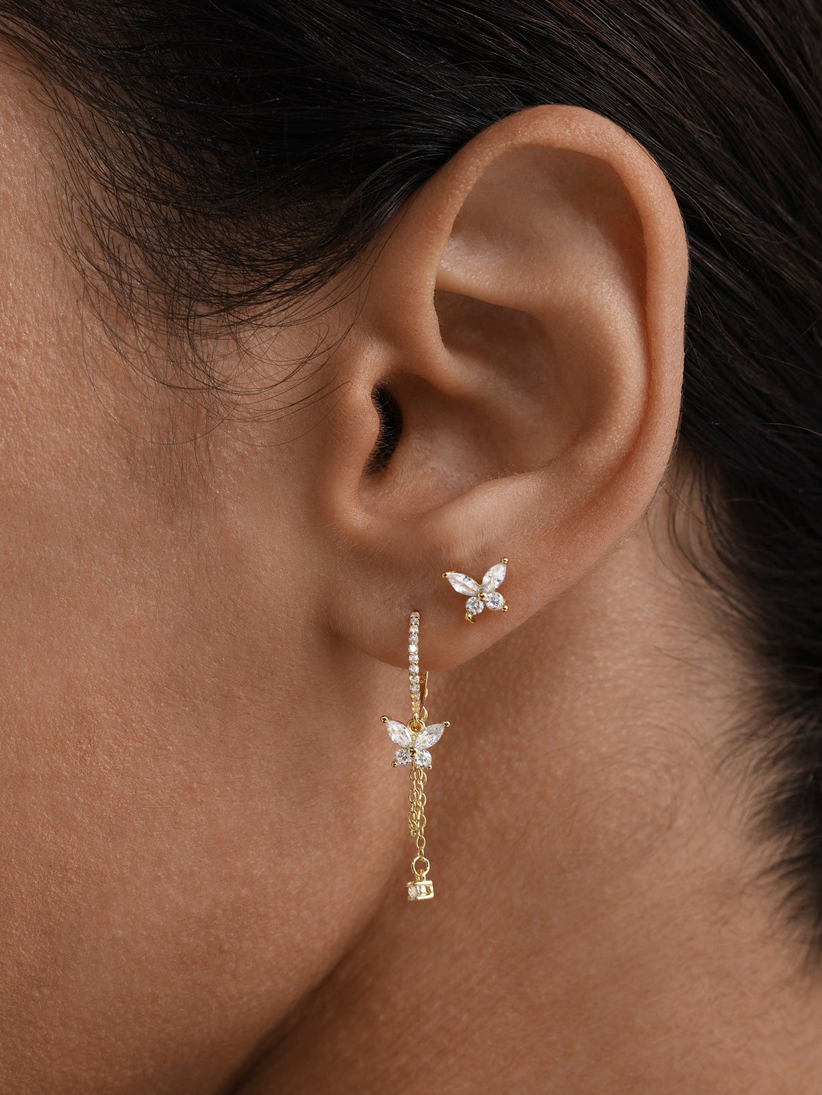 KOSINER 925 Sterling Silver Delicate Butterfly Set