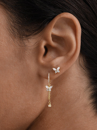KOSINER 925 Sterling Silver Delicate Butterfly Set