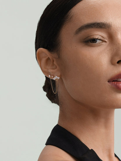 KOSINER 925 Sterling Silver Versatile Marquise Set