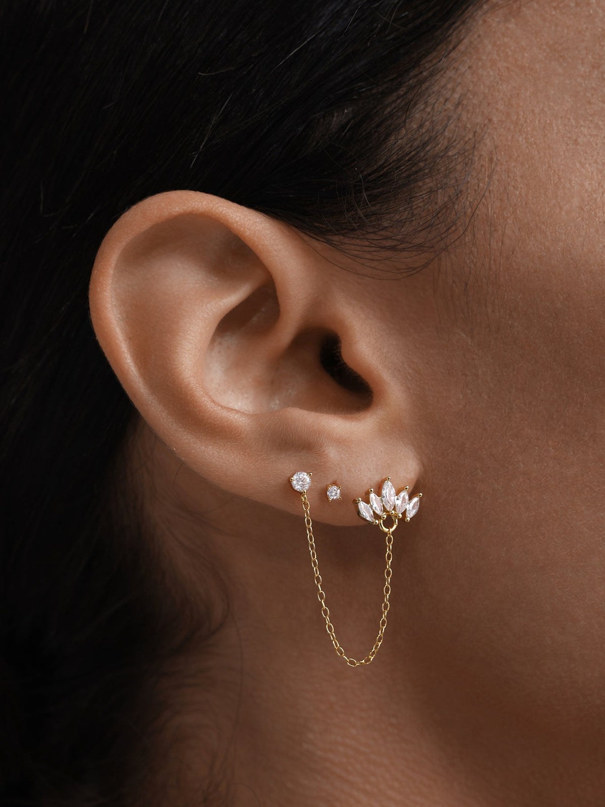 KOSINER 925 Sterling Silver Versatile Marquise Set