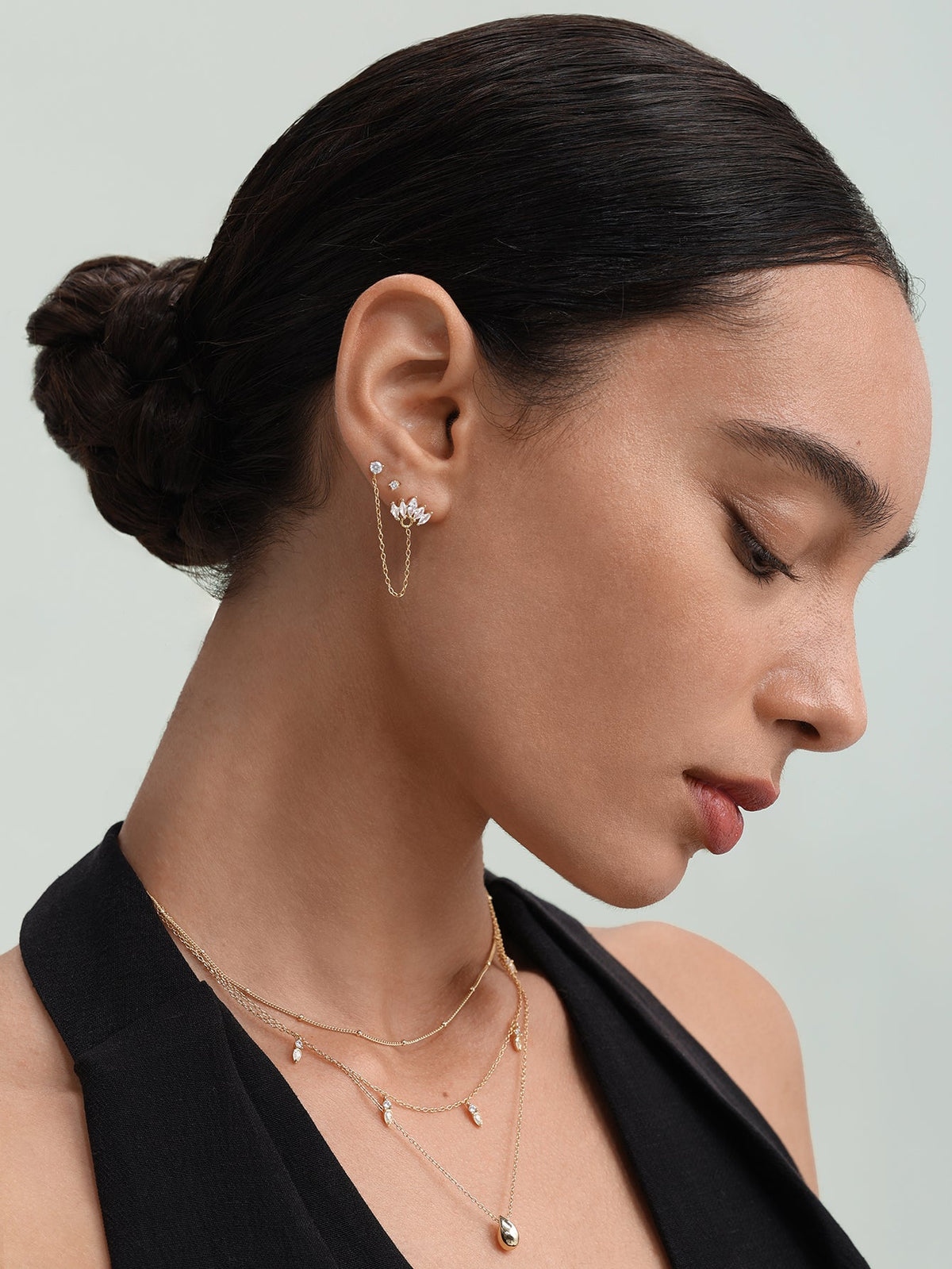KOSINER 925 Sterling Silver Versatile Marquise Set