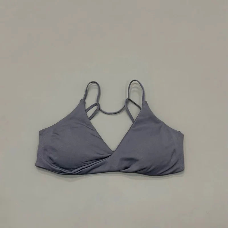 HISTELLO Vision Sports Bra Women Yoga Underwear Gym Running Exercise Backless Bra High Support Active Wear Fitness Workout Top