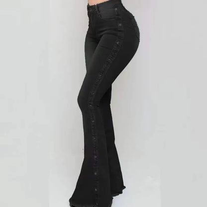 Women's Clothing New Jeans European American 2025 new popular high waisted elastic floor speaker jeans women long pants Jeans
