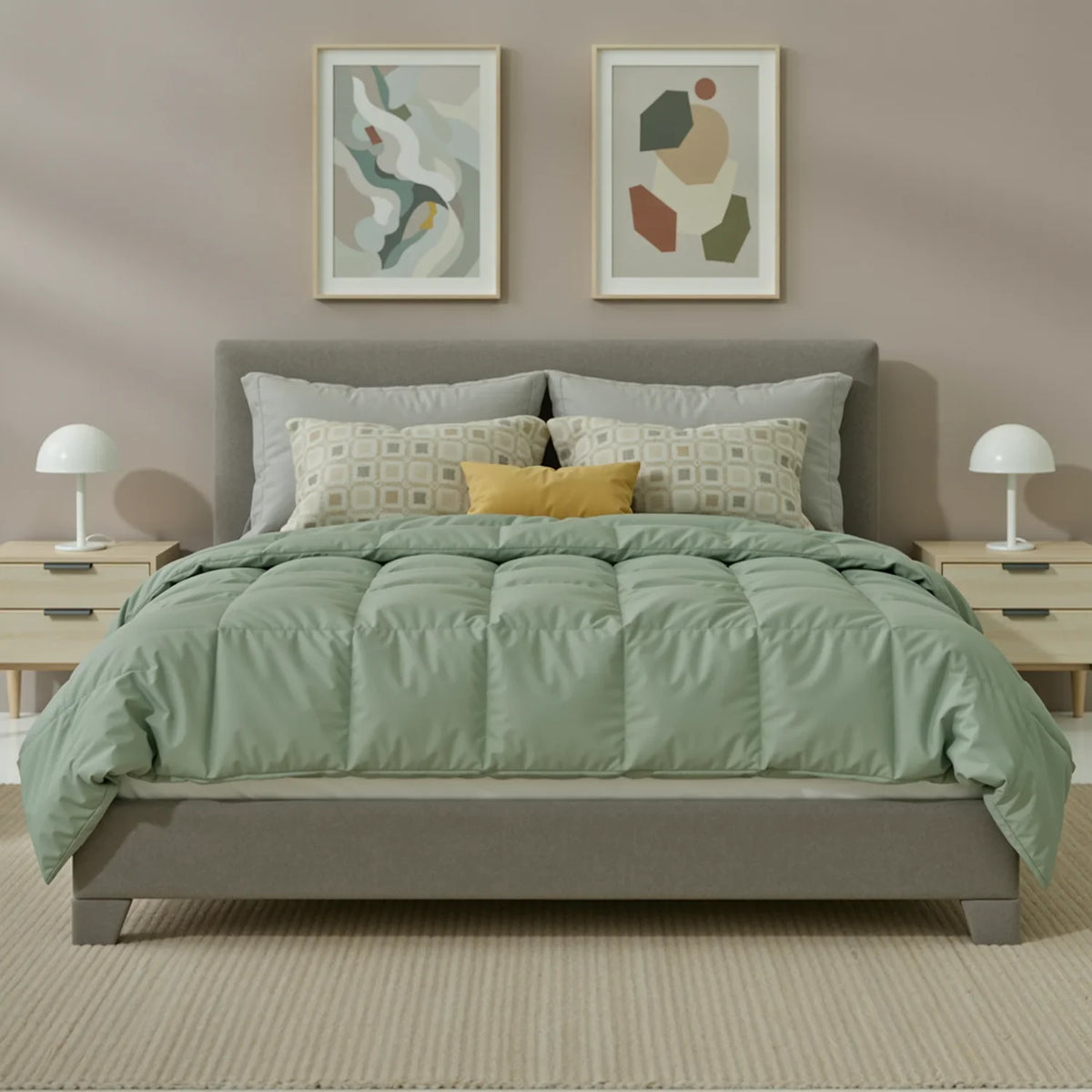 Upholstered Platform Bed with Adjustable Headboard, Modern Design, Noise-Free, No Box Spring Needed, Full/Queen/King