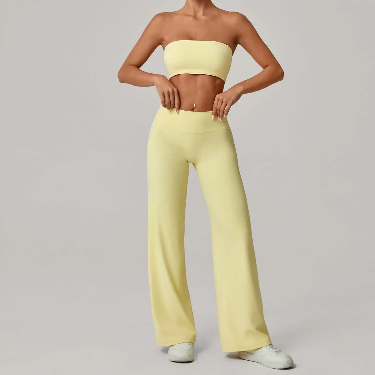 2PCS Pad Yoga Set Women Yoga Pant Workout Tracksuit Sportswear Gym High Waist Straight Leg Bottoms Fitness Bta Sports Suit XP01