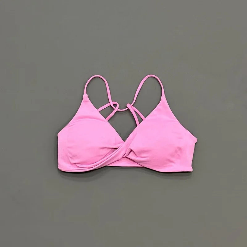 HISTELLO Vision Sports Bra Women Yoga Underwear Gym Running Exercise Backless Bra High Support Active Wear Fitness Workout Top