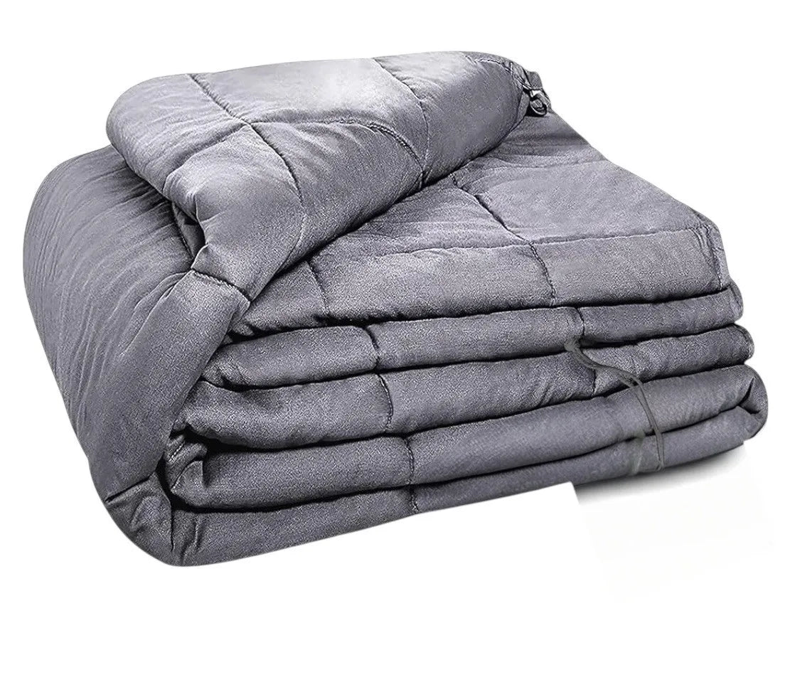 Quility 20 lb Queen Weighted Blanket, 60x80 Breathable Cotton Glass Bead Blanket for Adults