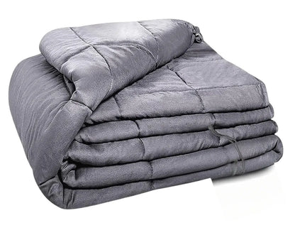 Quility 20 lb Queen Weighted Blanket, 60x80 Breathable Cotton Glass Bead Blanket for Adults