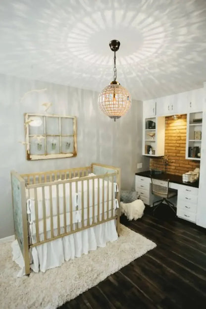 Vintage Crystal Chandelier - Luxurious Retro Orb Design with Exquisite Glass Crystals