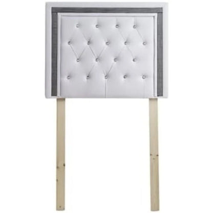 Adjustable Twin XL Headboard With Black Crystal Border - Modern Design, Easy Assembly, Padded Comfort