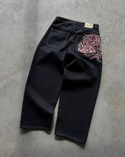 Y2k 2000s Clothes Baggy Jeans For Men  And Women Clothing Harajuku Fashion Retro Hip Hop Embroidery Trousers Woman Streetwear