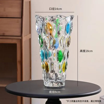 Luxury Crystal Vase With Footed Design - Elegant Tabletop Decor in 13 Stunning Variants